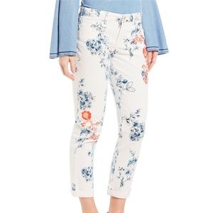 Code Bleu gracie bestie Embroidered crop jeand